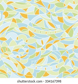 Abstract hand-drawn waves texture, wavy background. Colorful waves backdrop. Vector seamless pattern.