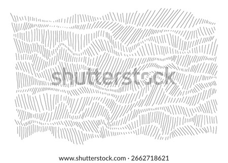 Abstract hand-drawn wavy line pattern with organic flow. Minimalist contour texture for natural design and modern backgrounds