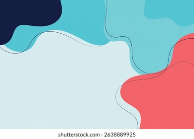 Abstract hand-drawn wavy shapes backgrounds presenting hand-sketched wavy outlines and layered color fields - Powered by Shutterstock - Get 15% off with code: PIKWIZARD15