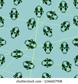 Abstract hand-held seamless pattern. Wavy stripes, curls vector background for printing, fabrics