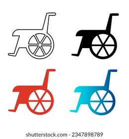Abstract Handicap Wheelchair Silhouette Illustration, can be used for business designs, presentation designs or any suitable designs.