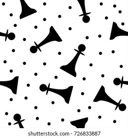 Abstract handmade chess seamless pattern background. Childish handcrafted wallpaper for design card, baby nappy, diaper, scrapbook, holiday wrapping paper, textile, bag print, t shirt etc.