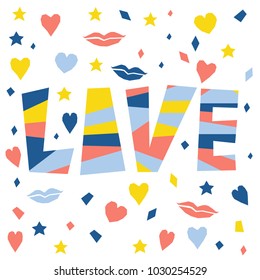 Abstract handmade pattern. Childish wallpaper for wedding card, valentine's day invitation, love album, holiday wrapping paper, bag print, t shirt, bridal shop advertising, modern workshop poster etc.