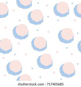 Abstract handmade round seamless pattern background. Childish handcrafted wallpaper for design card, wallpaper, album, scrapbook, holiday wrapping paper, textile fabric, bag print, t shirt etc.