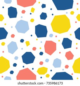 Abstract handmade round seamless pattern background. Childish handcrafted wallpaper for design card, wallpaper, album, scrapbook, holiday wrapping paper, textile fabric, bag print, t shirt etc.