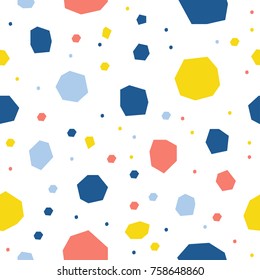 Abstract handmade round seamless pattern background. Childish handcrafted wallpaper for design card, wallpaper, album, scrapbook, holiday wrapping paper, textile fabric, bag print, t shirt etc.