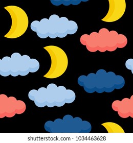 Abstract handmade seamless pattern background. Childish handcrafted wallpaper for design card, baby nappy, diaper, scrapbook, holiday wrapping paper, textile, bag print, t shirt etc.