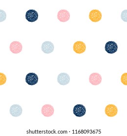 Abstract handmade seamless pattern background. Childish handcrafted wallpaper for design card, baby nappy, diaper, scrapbook, holiday wrapping paper, textile, bag print, t shirt etc.