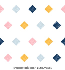 Abstract handmade seamless pattern background. Childish handcrafted wallpaper for design card, baby nappy, diaper, scrapbook, holiday wrapping paper, textile, bag print, t shirt etc.