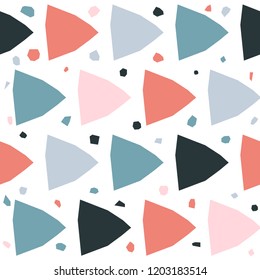 Abstract handmade seamless pattern. Childish craft wallpaper for birthday card, baby nappy, school party advertising, shop sale poster, holiday wrapping paper, textile, bag print, t shirt etc.
