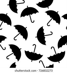 Abstract handmade umbrella seamless pattern background. Childish handcrafted wallpaper for design card, baby nappy, diaper, scrapbook, holiday wrapping paper, textile, bag print, t shirt etc.