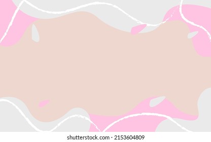 Image vectorielle abstraite, arrière-plan vectoriel forme vague dessinée à la main