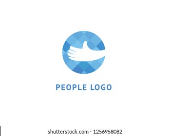 Abstract hands logo icon vector design. Health, help, support Center, care, vector logo. Vector illustration, Graphic Design Editable Design. Handshake logo. Communication web icon.