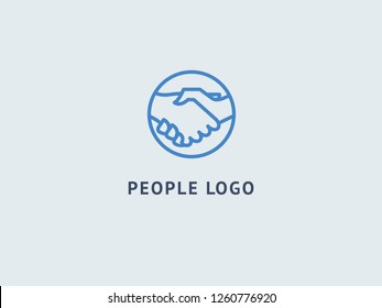 Abstract hands logo icon vector design. Health, help, support Center, care, vector logo. Vector illustration, Graphic Design Editable Design. Handshake logo. Communication web icon.