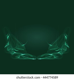 Abstract hands palm colorful background wave green
