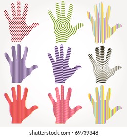 Abstract hands. Vector