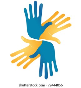 abstract hands vector symbol