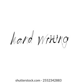abstract handwriting with texture ink on white background