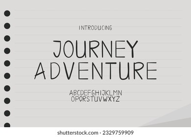 Abstrakte handgeschriebene Zeitschrift Comical Font Typography Uppercase