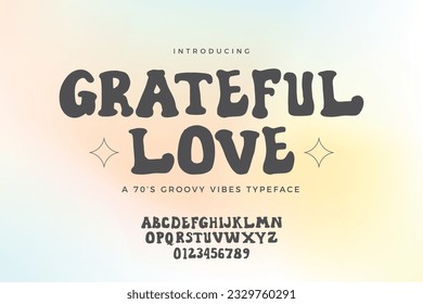 Abstract Handwritten Retro 70s FOnt Typography Uppercase