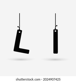 Abstract Hanging Letter L Design