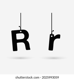 Abstract Hanging Letter R Design