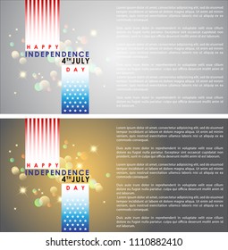 Abstract Happy 4th of July, Memorial Independence Day. Vector and Illustration, EPS 10.