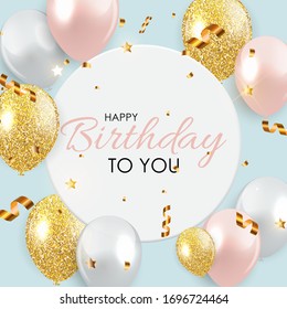 Abstract Happy Birthday Background Card Template Vector Illustration EPS10