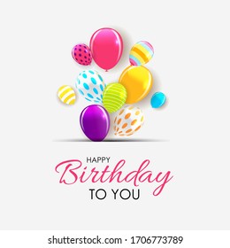 Abstract Happy Birthday Background Card Template Vector Illustration EPS10