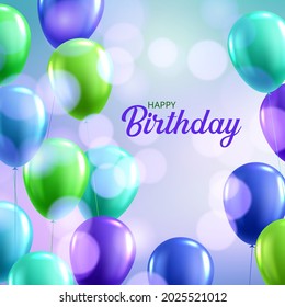 Abstract Happy Birthday Background Card Template