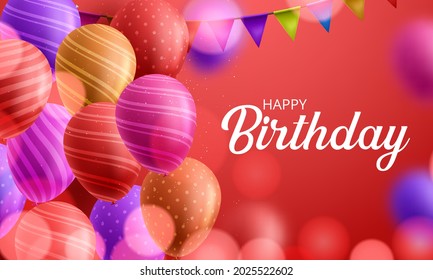 Abstract Happy Birthday Background Card Template