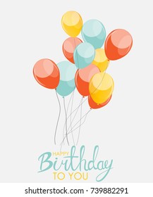 Abstract Happy Birthday Background Card Template Vector Illustration EPS10