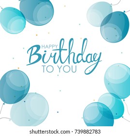 Abstract Happy Birthday Background Card Template Vector Illustration EPS10