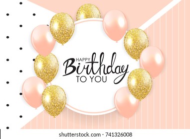 Abstract Happy Birthday Background Card Template Vector Illustration EPS10