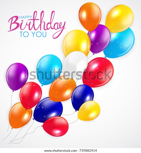 Abstract Happy Birthday Background Card Template Stock Vector (Royalty ...