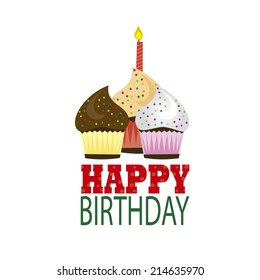 abstract happy birthday background with some special objects