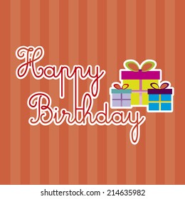 abstract happy birthday background with some special objects