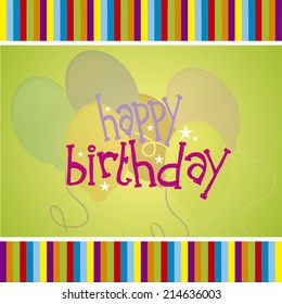 abstract happy birthday background with some special objects