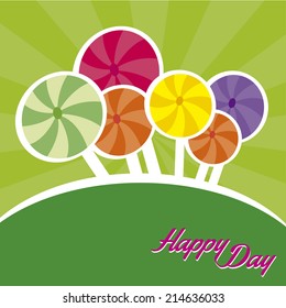abstract happy birthday background with some special objects