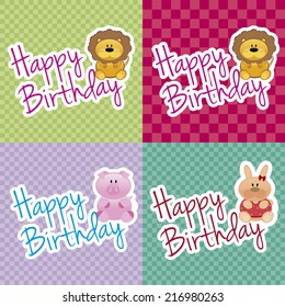 abstract happy birthday background with some special objects