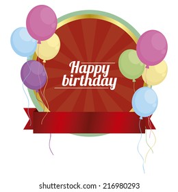abstract happy birthday background with some special objects