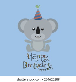 abstract happy birthday background with some special objects