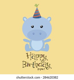 abstract happy birthday background with some special objects