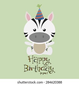 abstract happy birthday background with some special objects