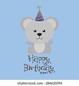 abstract happy birthday background with some special objects