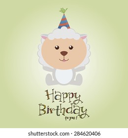 abstract happy birthday background with some special objects