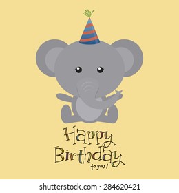 abstract happy birthday background with some special objects