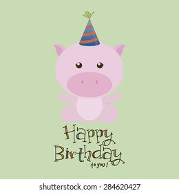 abstract happy birthday background with some special objects