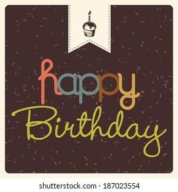 Abstract happy birthday background with special objects