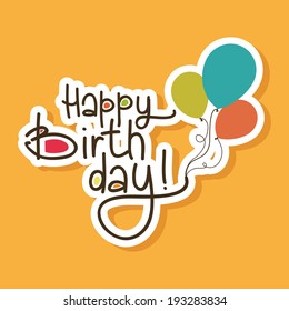 abstract happy birthday background with special objects